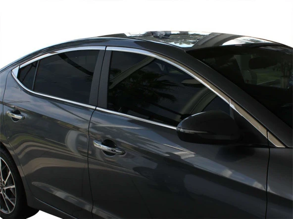 Hyundai Elantra 6 için Cam Çerçevesi 14 Parça Krom 2016 Ve Sonrası ürün görseli 1