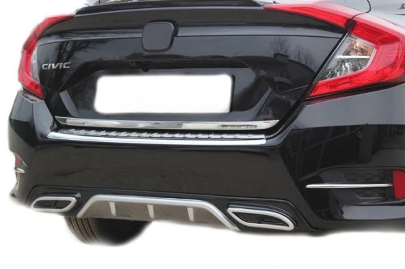 Honda Civic 10 için Bagaj Alt Çıta Krom 2016 Ve Sonrası ürün görseli 1