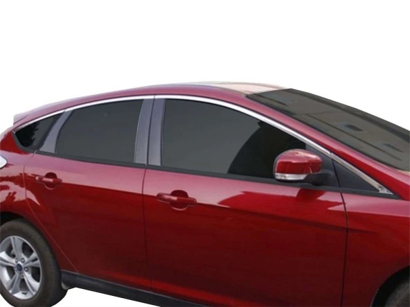 Ford Focus 3 için Hatchback Cam Üst Çıtası 8 Parça. Krom 2011-2014 ürün görseli 1