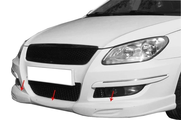 Chery Niche Uyumlu A3 Sedan Ön Tampon Altı Fiber (Gündüz Farlı) 2011 Ve Sonrası ürün görseli 1