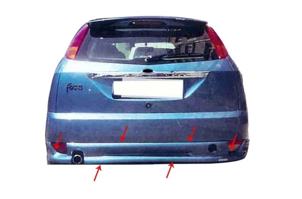 Ford Focus 1 için Hatchback Arka Tampon Altı Fiber 1998-2005 ürün görseli 1