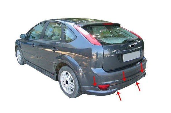 Ford Focus Uyumlu 2 Hatchback Arka Tampon Altı Fiber 2005-2007 ürün görseli 1