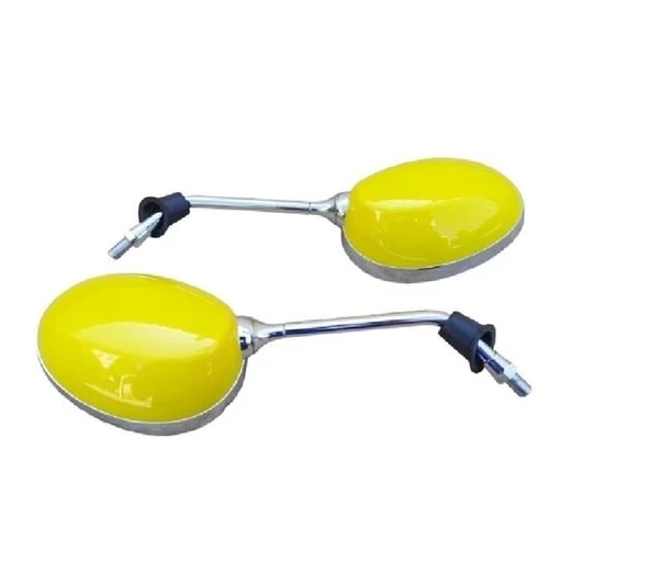 Kuba Brilliant Ayna Takımı Sarı Sağ Sol 10 Mm Düz Diş Set Arasmoto ürün görseli 1