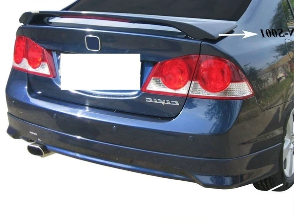 Honda Civic Uyumlu 8 Arka Tampon Altı Fiber 2006-2011 ürün görseli 1