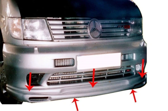 Mercedes Vito W638 için Ön Tampon Altı Fiber 1996-2003 ürün görseli 1