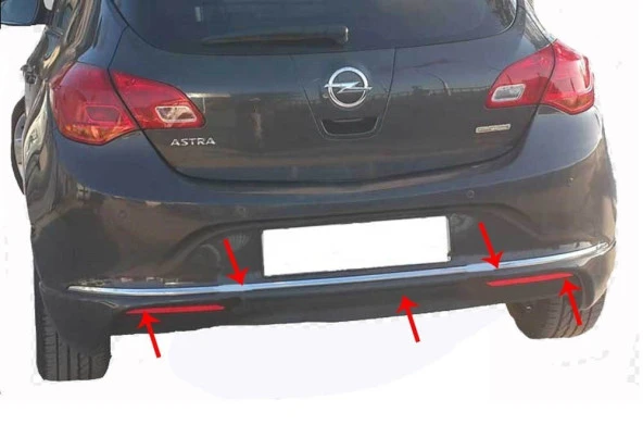 Opel Astra J için Hatchback Arka Tampon Altı (Facelift) Fiber 2010 Ve Sonrası ürün görseli 1