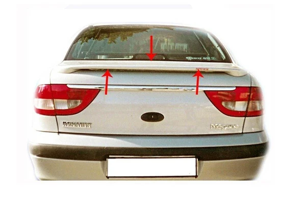 Renault Megane Uyumlu 1 Spoiler Bagaj Yüksek (Işıksız) Fiber 1995-2002 ürün görseli 1