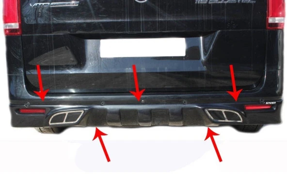 Mercedes Vito Arka için Tampon Altı Fiber 2015 Ve Sonrası ürün görseli 1