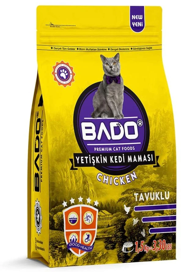 Bado Tavuklu Yetişkin Kedi Maması 1.5 KG ürün görseli 1