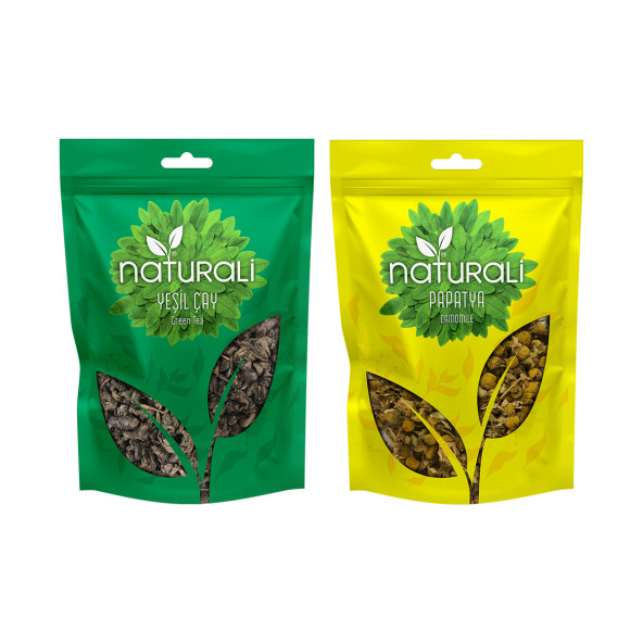 Naturali Rahatlama Çay Paketi - Papatya Çayı 50 Gr - Yeşil Çay 100 Gr ürün görseli 1