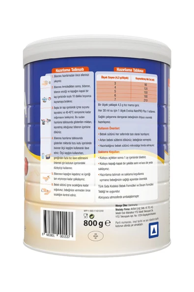 Evolvia PLUS 1 Bebek Maması 800 gr - Resim 5