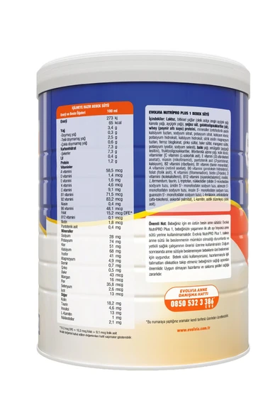 Evolvia PLUS 1 Bebek Maması 800 gr - Resim 6