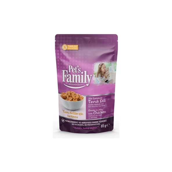Pet's Family 85  Gr Pouch Yavru Kedi Yaş Mama ürün görseli 1