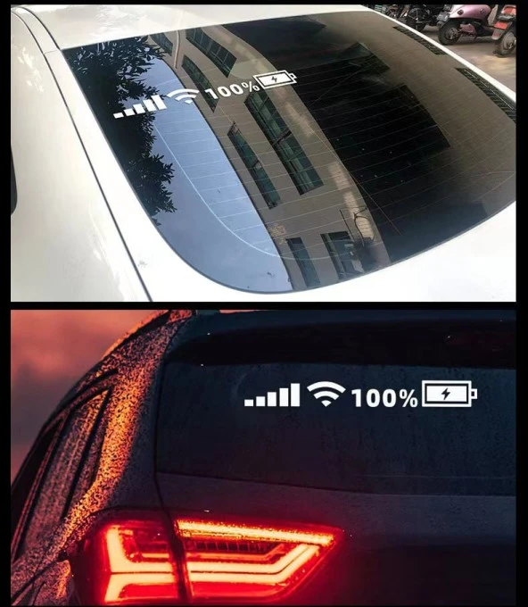 Şarj-Wifi Göstergeli Sticker için Beyaz 45*5 Cm / Yacı126 ürün görseli 1