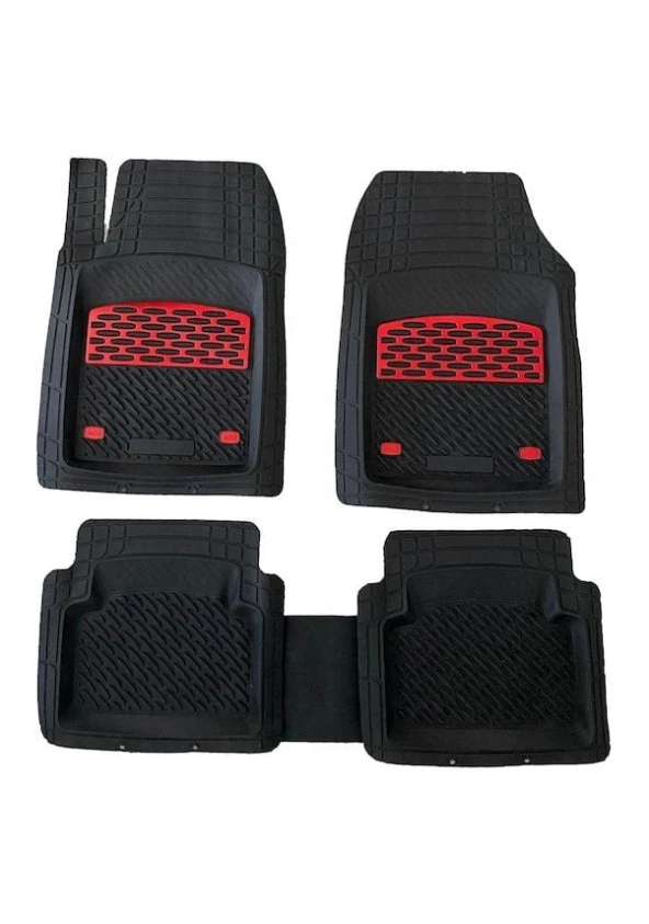 Safir Renault Captur için Havuzlu Universal Paspas Krom Kırmızı ürün görseli 1