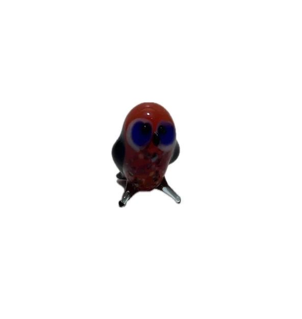 El Yapımı Mini Murano Cam Baykuş Biblo A159-02 ürün görseli 1