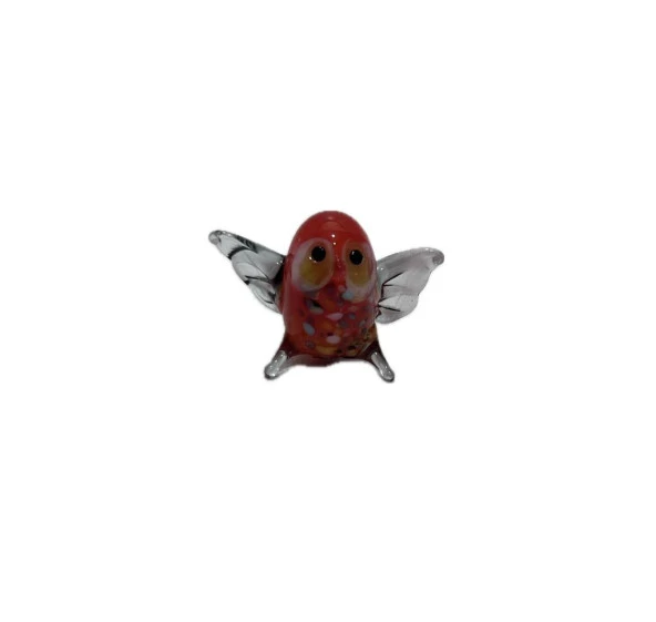 El Yapımı Mini Murano Cam Baykuş Biblo A160-02 ürün görseli 1