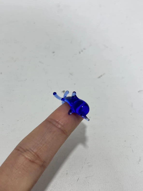El Yapımı Mini Murano Cam Yunus Biblo A164-07 - Resim 4