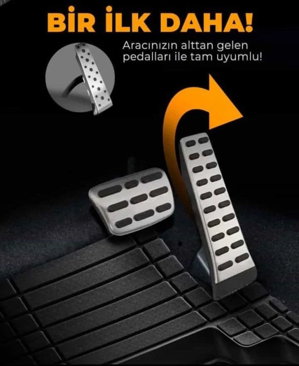 Geely Echo Havuzlu için Universal Paspas Krom Bej Renk - Resim 3