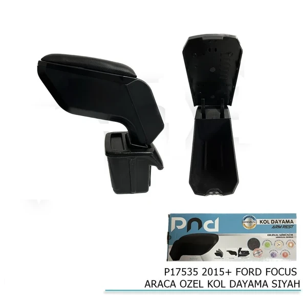 Ford Focus Uyumlu Araca Özel Kol Dayama Siyah 2015+ Parça ürün görseli 1