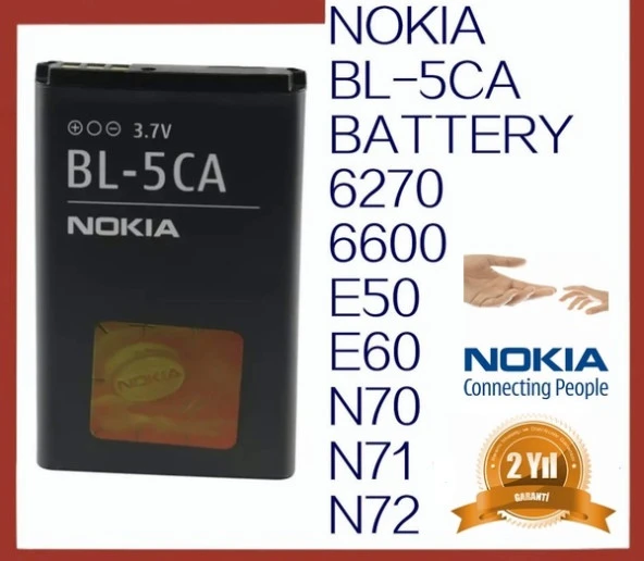 Nokia BL-5CA 6620 (BL5ca 700 mAh Batarya Pil Orijinal Uzun Ömürlü Yüksek Kapasite) NOKBL5CA00164 ürün görseli 1