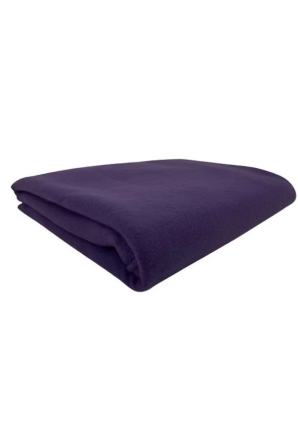 Tek Kişilik Mor Ince Polar Battaniye Polar Örtü 150 Cm X 190 Cm ürün görseli 1