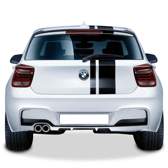 Bmw 1 Serisi için F20 2012 - 2015 M Performance Arka Tampon Eki - Difüzör (Plastik) ürün görseli 1