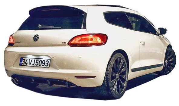 Volkswagen Scirocco (2009-2014) için Arka Tampon Eki - Difüzör (Plastik) ürün görseli 1