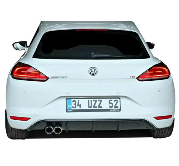 Volkswagen Scirocco (2015-2017) için Arka Tampon Eki - Difüzör (Plastik) ürün görseli 1