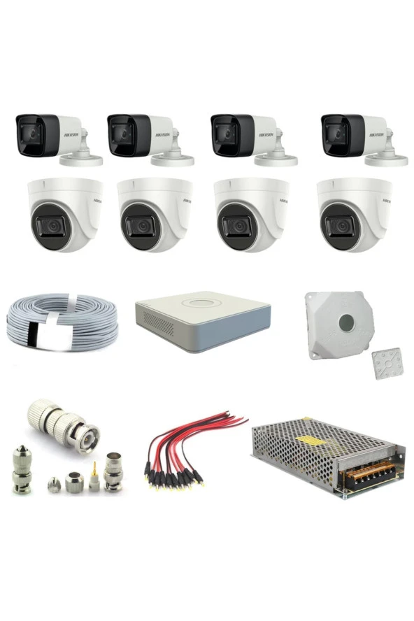 Dvr 8 Adet Kamera 2mp 1080p Fullhd Güvenlik Kamera Seti 500GB HD ürün görseli 1