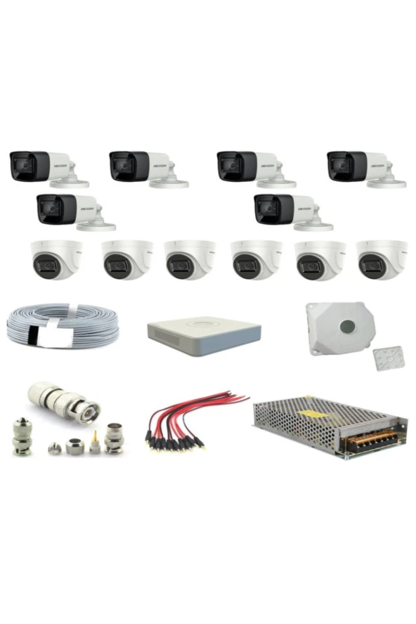 12 Adet Kamera 2mp 1080p Fullhd Güvenlik Kamera Seti ürün görseli 1