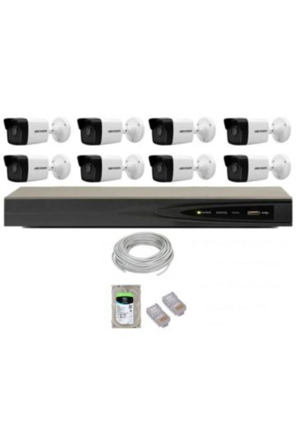 Hıkvısıon 8li Kamera Set 500GB HARDDİSK ürün görseli 1