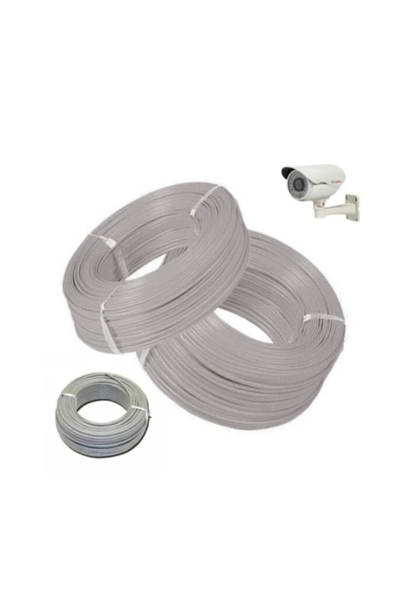 Cctv Kablo Güvenlik Kamera Kablosu 2+1 0.50mm 100m Metre ürün görseli 1