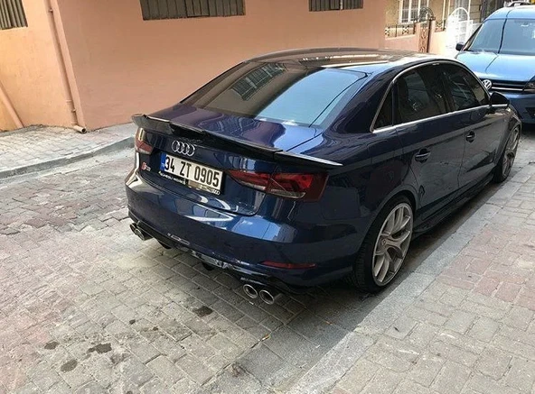 Audi A3 Uyumlu Sedan Makyajsız Spoiler (Fiber) ürün görseli 1
