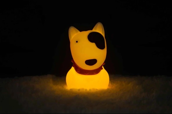Dhink Silikon Gece Lambası Köpek Bob Beyaz - Resim 2