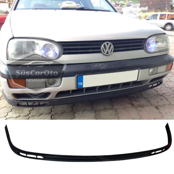 Vw Golf 3 1991-1998 Uyumlu Üniversal Laguna Lip Esnek Ön Lip 2 Parça Tampon Altı Dil Karlık Ön Ek ürün görseli 1