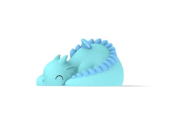 Dhink Silikon Gece Lambası Dragon Mavi - Resim 3