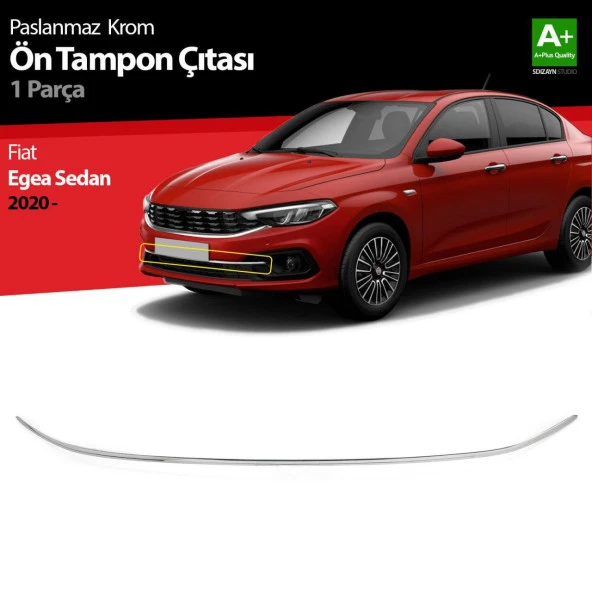 Fiat Egea Sedan için Krom Ön Tampon Çıtası 2020 Üzeri ürün görseli 1