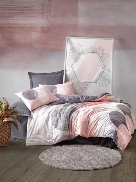 Cotton Box Çift Kişilik Nevresim Takımı Leron Gri ürün görseli 1