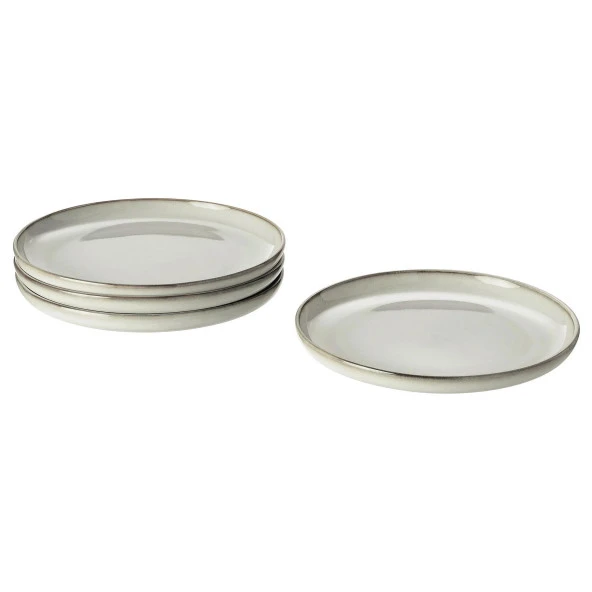 4 Adet Tatlı Tabağı Seti MeridyenDukkan Gri Renk 20 cm 4 Adet Gladelig Göz Alıcı Modern ürün görseli 1