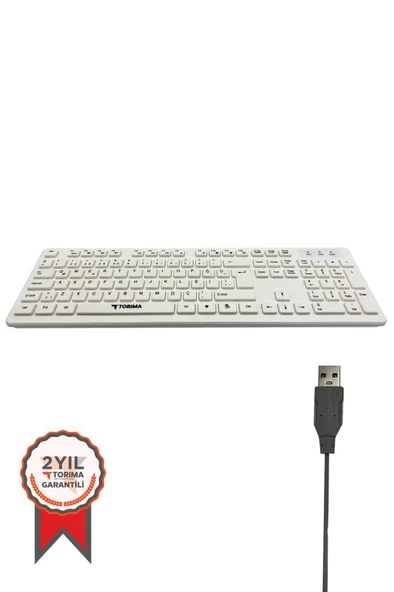 Torima TK-02 Kablolu Standart Q Klavye Beyaz - Resim 3