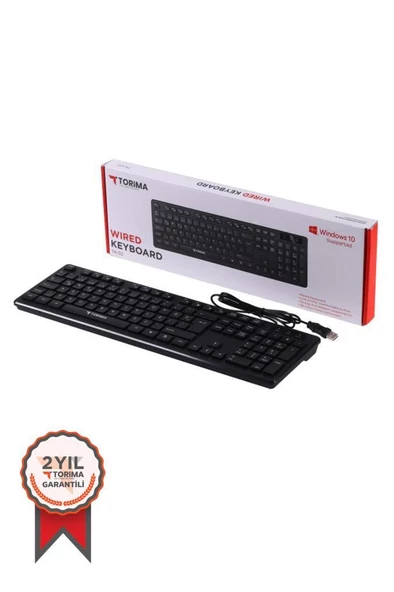 Torima TK-02 Kablolu Standart Q Klavye Siyah ürün görseli 1