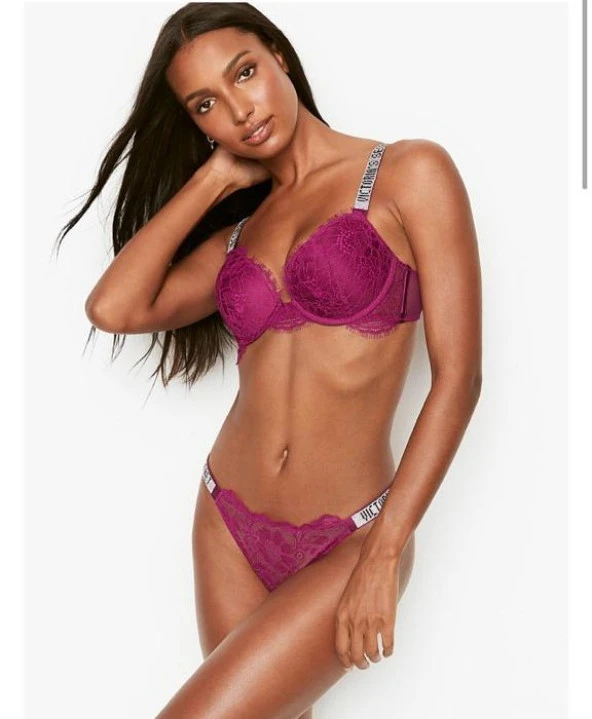 Victorias Secret Very Sexy Dantelli Shine Strap Dolgulu Sütyen ürün görseli 1