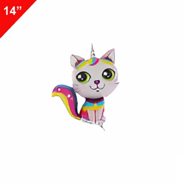 Cat Unicorn Mini Folyo Balon 14 inç ürün görseli 1
