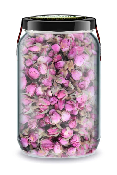 Tomurcuk Pembe Gül Kurusu Isparta Gülü Bi Kavanoz 660 cc. Cam Kavanozda Tomurcuk Gül Dried Rose Bud ürün görseli 1