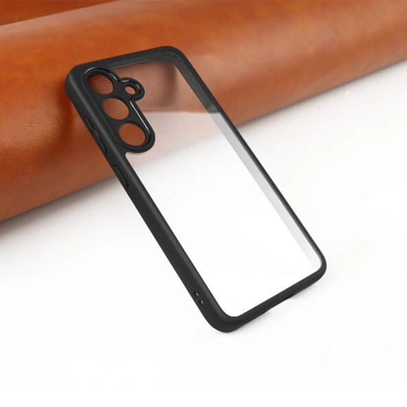 Galaxy S24 Kılıf Kamera Korumalı Şeffaf Arka Yüzey New Roll Kapak ürün görseli 1