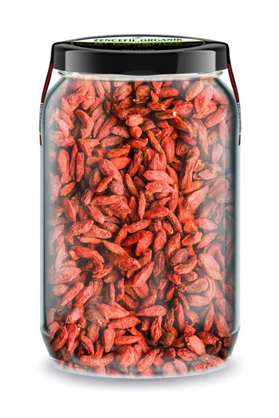 Goji Berry Bi Kavanoz 660 cc. Cam Kavanozda Katkısız Kuru Gojiberry Üzümü Pure Dried Gojiberries ürün görseli 1