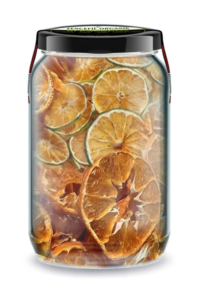 Mandalin Kurusu Bi Kavanoz 660 cc. Cam Kavanozda Saf Katkısız Kuru Mandalina Cipsi Dried Tangerine ürün görseli 1