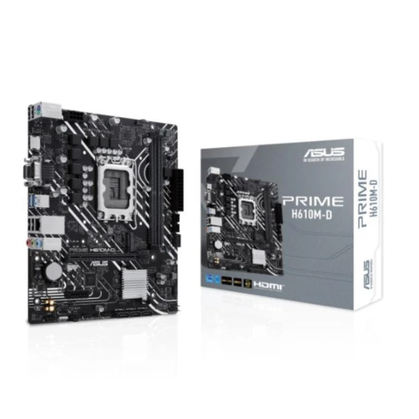 Asus Prime H610M-D Intel H610 5600 MHz DDR5 Soket 1700 mATX Anakart ürün görseli 1