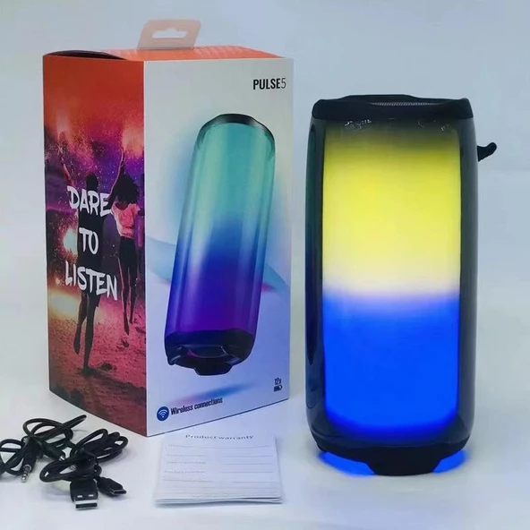 Torima PLUSE5 Taşınabilir Rgb Ledli Bluetooth Hoparlör Siyah ürün görseli 1